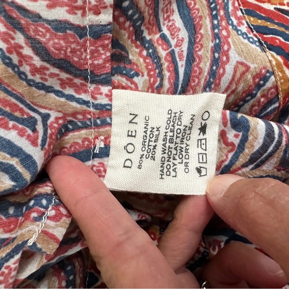 NWT DOEN Jane Blouse Paisley Print - Picture 4 of 5